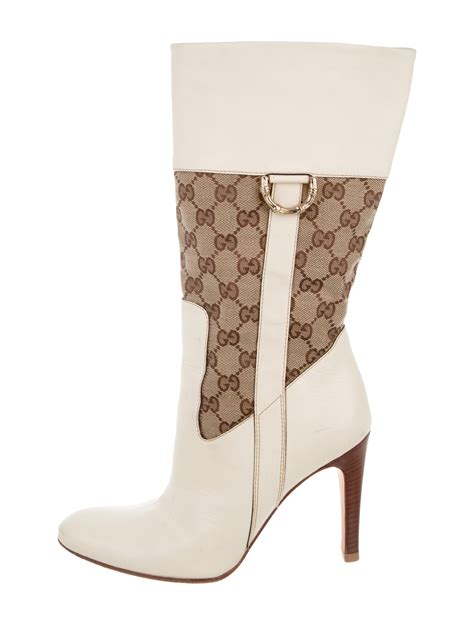 gold gucci boots|gucci high heel boots.